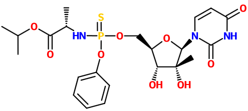 (image for) MC004203 (S)-Isopropyl-2-(((S)-(((2R,3R,4R,5R)-5-(2,4-dioxo-3,4-dihydropyrimidin-1(2H)-yl)-3,4-dihydroxy-4-methyltetrahydrofuran-2-yl)methoxy)(phenoxy)phosphoro-thioyl)amino)propanoate